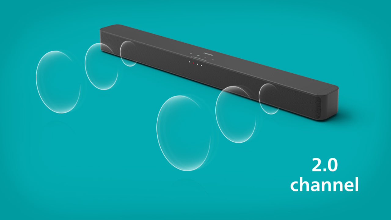 Philips Barra de Sonido 2.0 Canales con HDMI ARC y Bluetooth Philips Barra de Sonido 2.0 Canales con HDMI ARC y Bluetooth